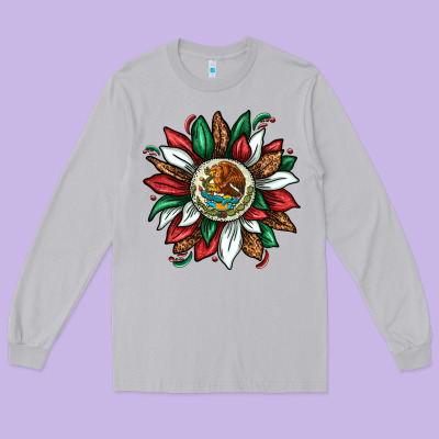 Mexican Sunflower Long Sleeve Tee Designed By Texasbilliewilder