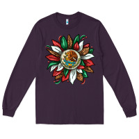 Plum Mexican Sunflower Long Sleeve Tee - texasbilliewilder