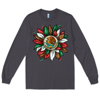 Smoke Mexican Sunflower Long Sleeve Tee - texasbilliewilder