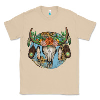 Mushroom floral feather bull skull Classic Tee - JahusDesignShop