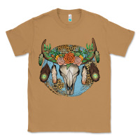 Toasted Coconut floral feather bull skull Classic Tee - JahusDesignShop