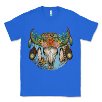 True Royal floral feather bull skull Classic Tee - JahusDesignShop
