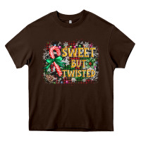 Chocolate Brown sweet but twisted Heavy Core Tee - AdoDesignShop