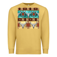 Antique Gold native american aztec seamless pattern 3 Premium Sweatshirt - BundleAndBundleShop