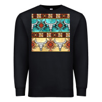 Black native american aztec seamless pattern 3 Premium Sweatshirt - BundleAndBundleShop