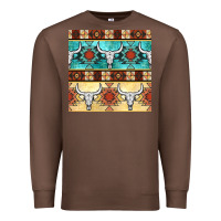 Chestnut native american aztec seamless pattern 3 Premium Sweatshirt - BundleAndBundleShop