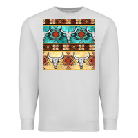 Dove Grey native american aztec seamless pattern 3 Premium Sweatshirt - BundleAndBundleShop