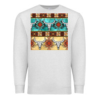 Oatmeal Heather native american aztec seamless pattern 3 Premium Sweatshirt - BundleAndBundleShop