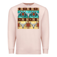 Pale Pink native american aztec seamless pattern 3 Premium Sweatshirt - BundleAndBundleShop