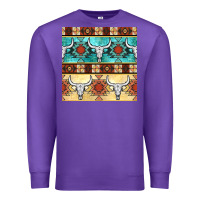 Purple native american aztec seamless pattern 3 Premium Sweatshirt - BundleAndBundleShop