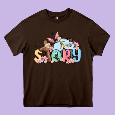 True Story Easter Heavy Core Tee Designed By Maliassmallbusiness
