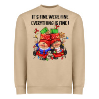 Mushroom its fine were fine everything is fine Heavyweight Sweatshirt - CowGirlArtShop