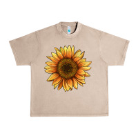French Oak sunflower Urban Heavy Tee - BarkalooDesign