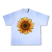Grape Ice sunflower Urban Heavy Tee - BarkalooDesign