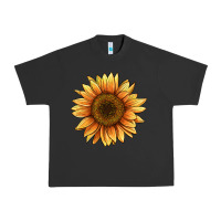 Pigment Black sunflower Urban Heavy Tee - BarkalooDesign