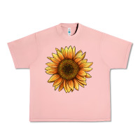 Salmon sunflower Urban Heavy Tee - BarkalooDesign