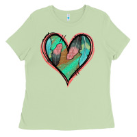 Matcha Feather Heart Ladies Tee - Jasminsmagicworld