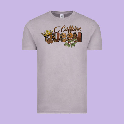 Caffeine Queen Vintage Tee Designed By Barkaloodesign