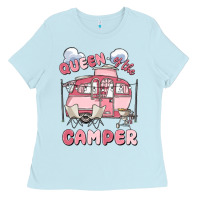 Baby Blue queen of the camper Ladies Tee - MaliasSmallBusiness
