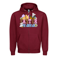 Burgundy Easter mama Zipper Hoodie - OliviaCreatesArt