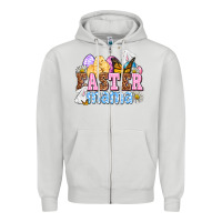 Dove Grey Easter mama Zipper Hoodie - OliviaCreatesArt