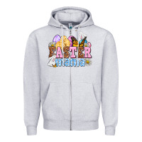 Heather Grey Easter mama Zipper Hoodie - OliviaCreatesArt