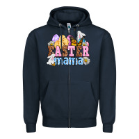 Navy Easter mama Zipper Hoodie - OliviaCreatesArt