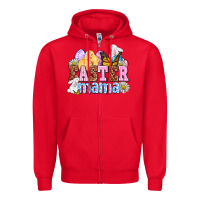 Red Easter mama Zipper Hoodie - OliviaCreatesArt