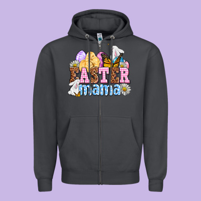 Easter Mama Zipper Hoodie Designed By Oliviacreatesart