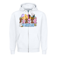 White Easter mama Zipper Hoodie - OliviaCreatesArt