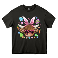 Asphalt easter cow Heavy Core Tee - MaliasSmallBusiness