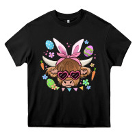 Black easter cow Heavy Core Tee - MaliasSmallBusiness