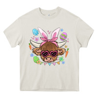 Cream easter cow Heavy Core Tee - MaliasSmallBusiness