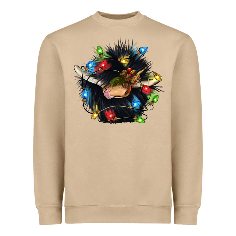 Christmas Black Angus Gnome Heavyweight Sweatshirt by CowGirlArtShop | Teevron