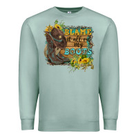 Seafoam Blame It All On My Boots Premium Sweatshirt - FaDigitalArtStudio