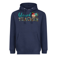 Navy blessed teacher Heavyweight Hoodie - BundleAndBundleShop