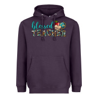 Plum blessed teacher Heavyweight Hoodie - BundleAndBundleShop