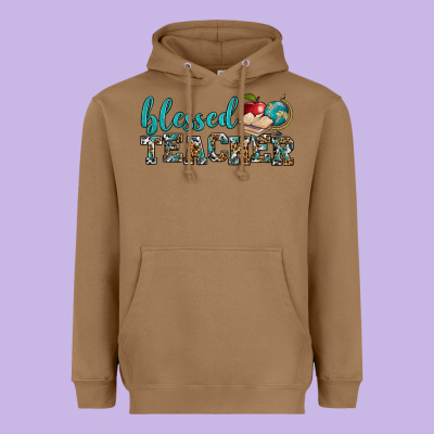 Blessed Teacher Heavyweight Hoodie Designed By Bundleandbundleshop