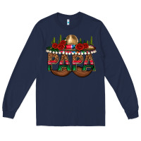 Navy Papa Long Sleeve Tee - texasbilliewilder