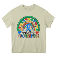 Mossy autism awareness rainbow Heavy Core Tee - MaliasSmallBusiness