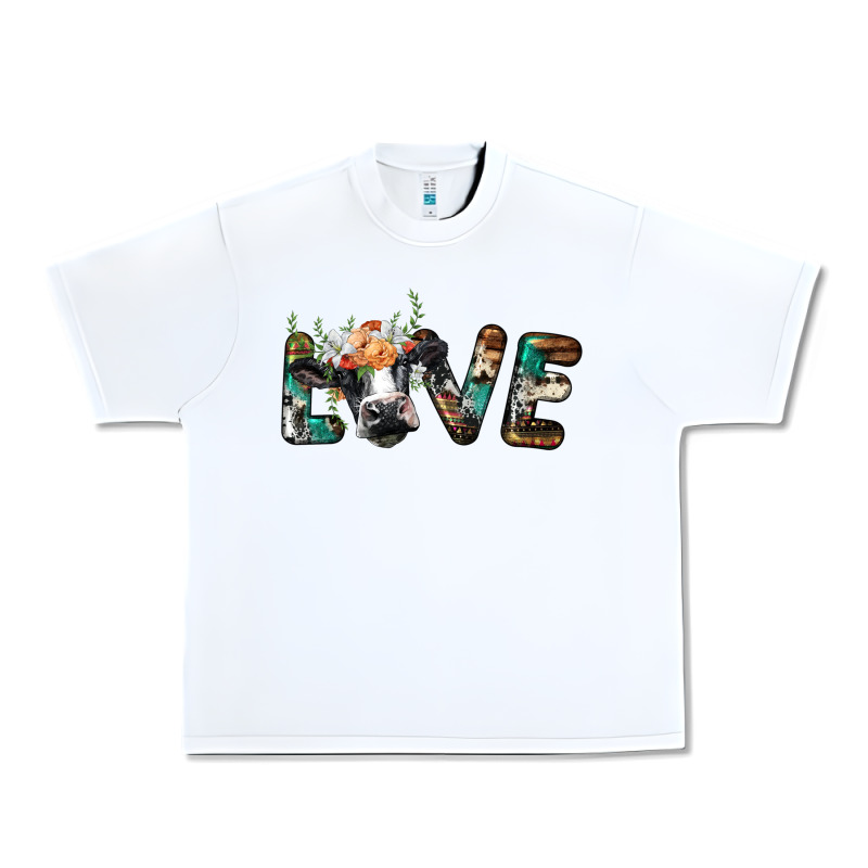 Love With Holstein Cow Urban Heavy Tee by BarkalooDesign | Teevron