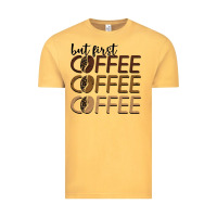 Vintage Mustard but first coffee coffee coffee Vintage Tee - BarkalooDesign