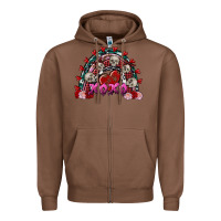 Chestnut Skull Xoxo rainbow Valentine's Day Zipper Hoodie - FaDigitalArtStudio