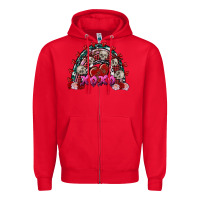 Red Skull Xoxo rainbow Valentine's Day Zipper Hoodie - FaDigitalArtStudio
