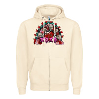 Sandshell Skull Xoxo rainbow Valentine's Day Zipper Hoodie - FaDigitalArtStudio