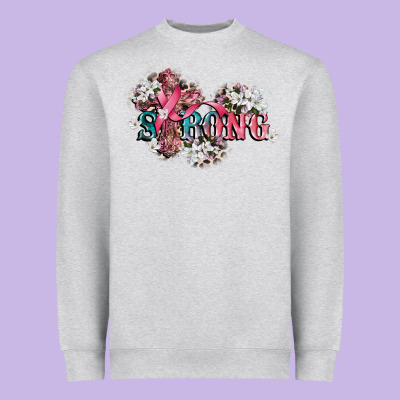 Strong Cancer Awareness Heavyweight Sweatshirt Designed By Cowgirlartshop