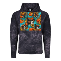 Cloud Black autumn pumpkins holstein cow Vintage Hoodie - Jasminsmagicworld