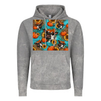 Cloud Rock autumn pumpkins holstein cow Vintage Hoodie - Jasminsmagicworld