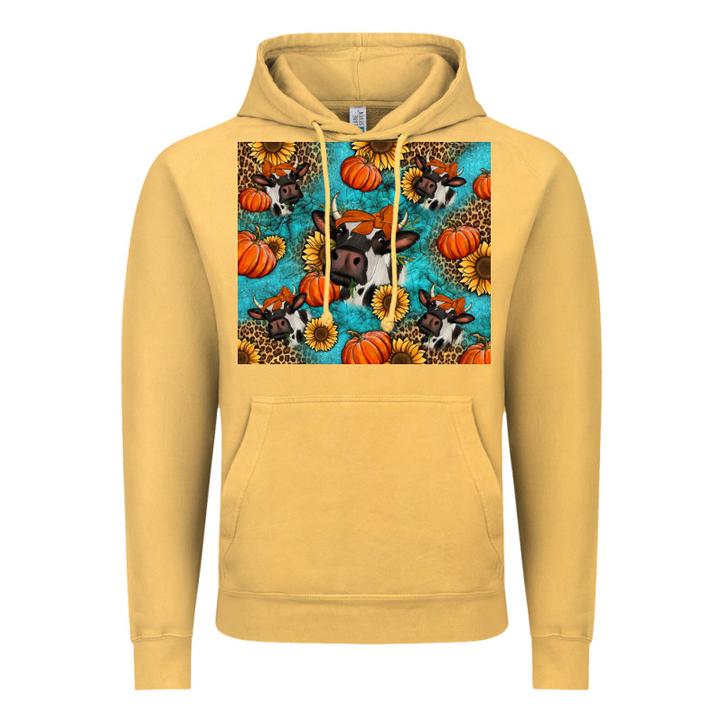 Autumn Pumpkins Holstein Cow Vintage Hoodie by Jasminsmagicworld | Teevron