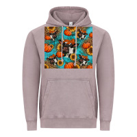 Vintage Zinc autumn pumpkins holstein cow Vintage Hoodie - Jasminsmagicworld